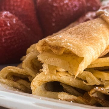Gluten-free swedish pancakes rolled