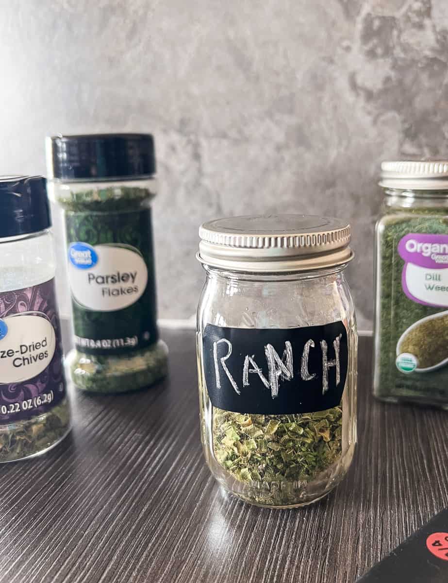 Ranch Seasoning bottle with spices