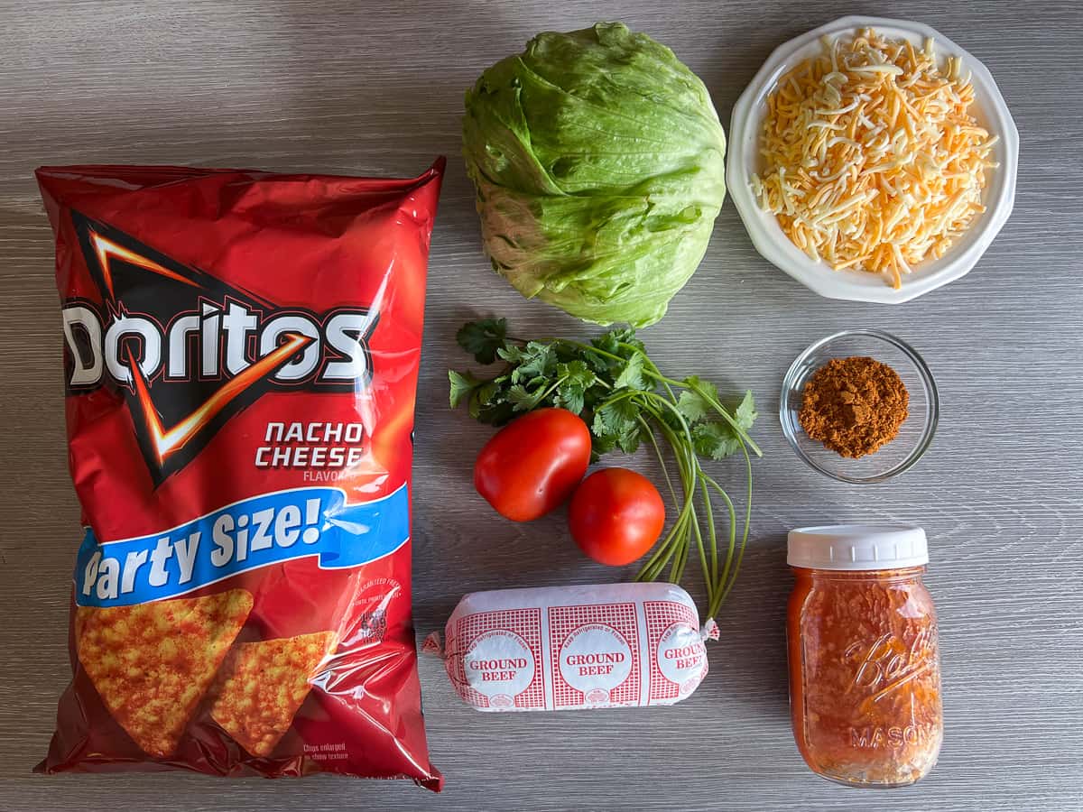 ingredients for taco salad.
