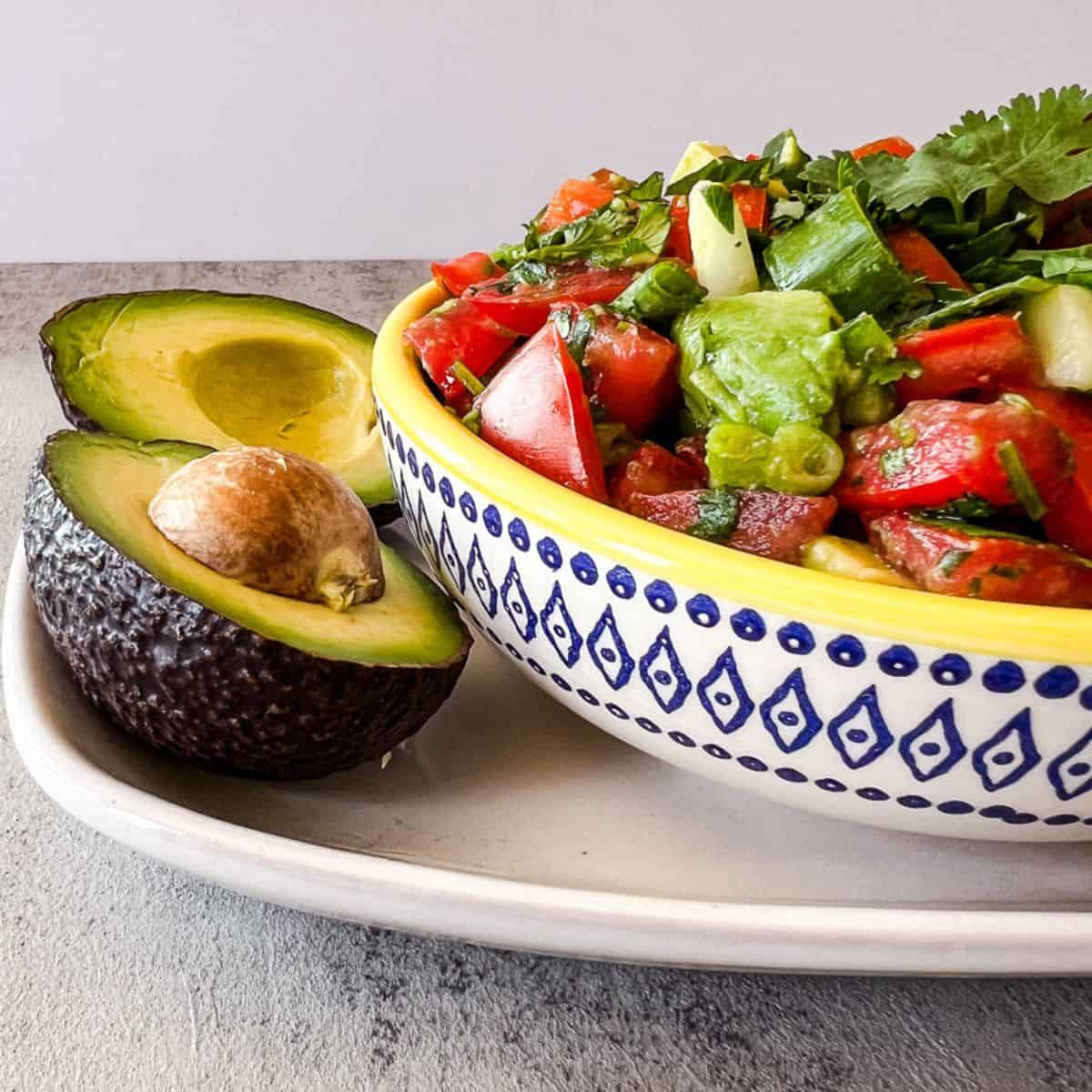 Easy Avocado Pico De Gallo With Fresh Tomatoes