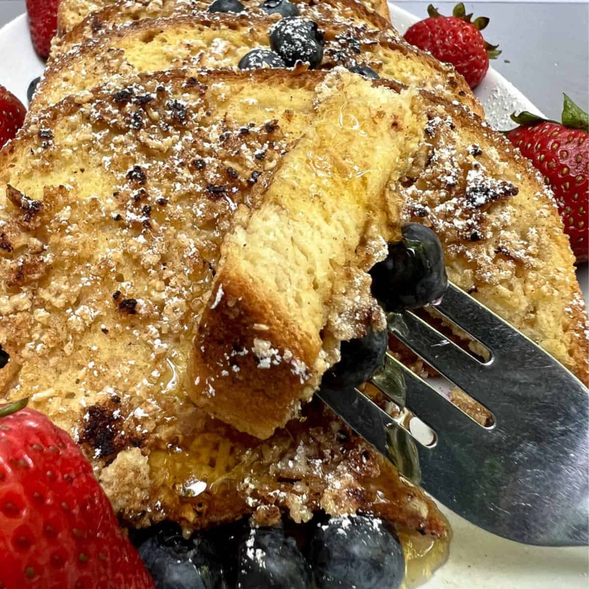 Crispy French Toast Recipe With Crunchy Cereal Coating