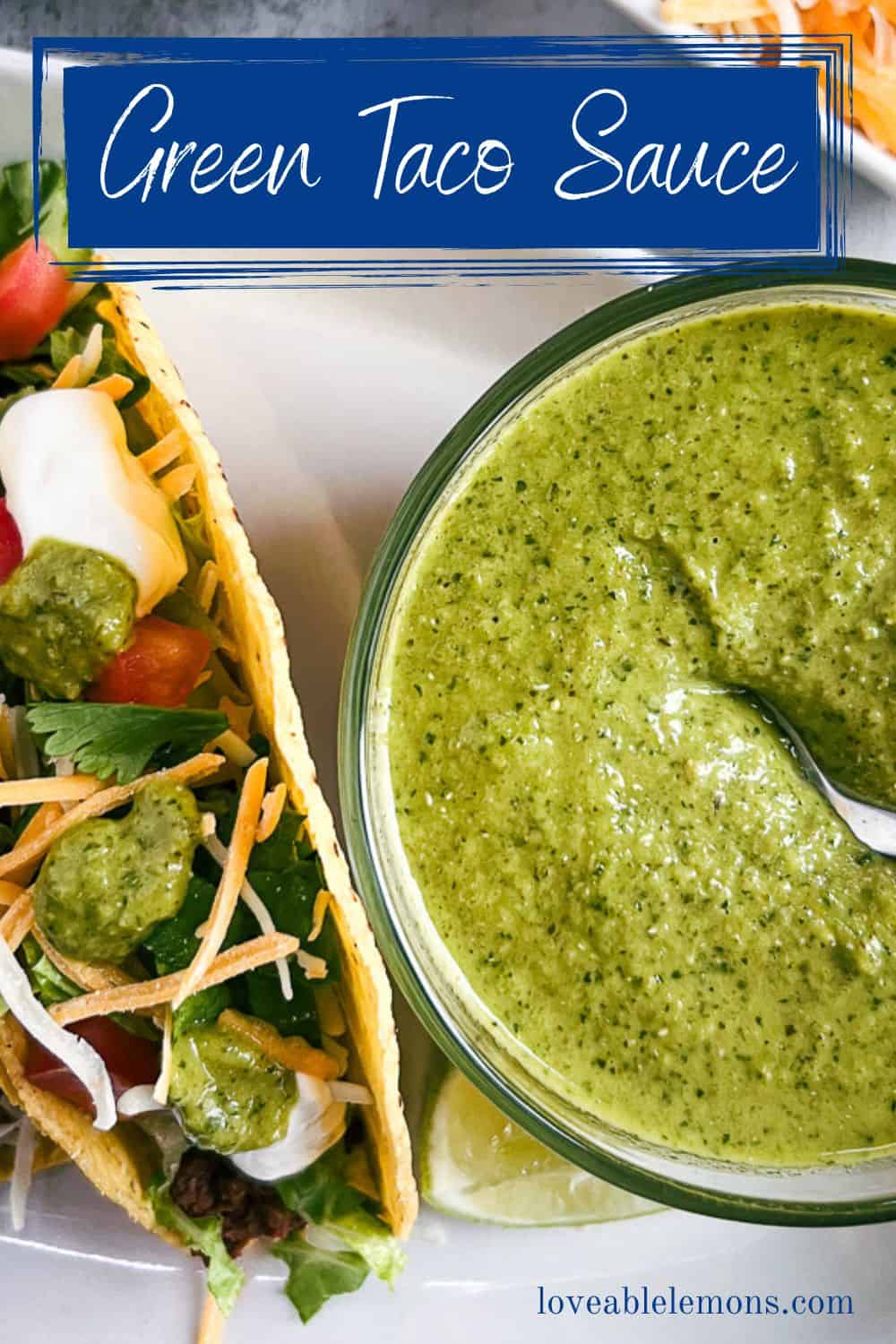 Easy Green Taco Sauce With Roasted Peppers