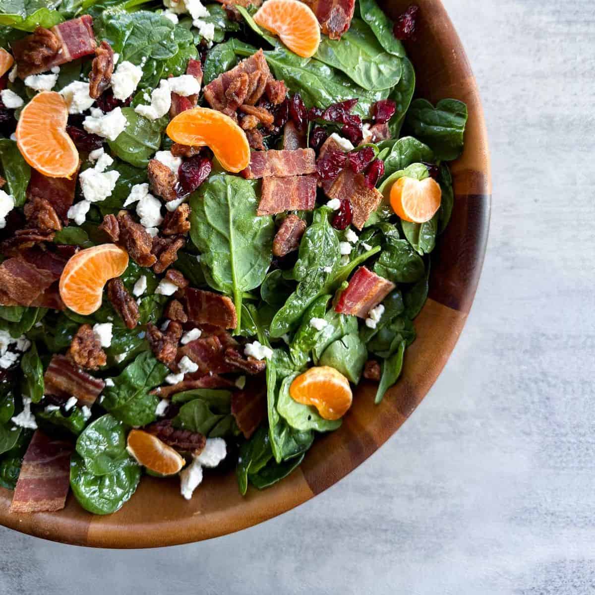 spinach and mandarin orange salad dressing Spinach Salad with Mandarin Oranges