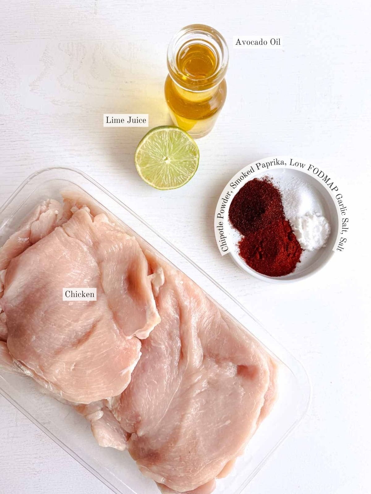 ingredients for chipotle chicken sandwiches.