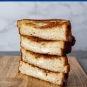 Stacked grilled havarti cheese sandwiches showing golden toasted bread and melted cheese inside