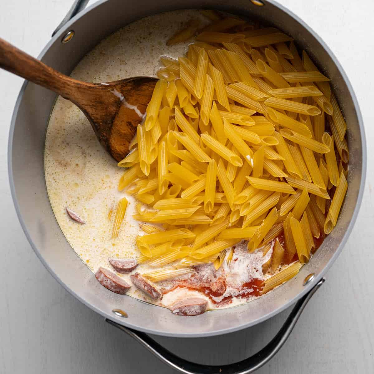 all ingredients into the pot before boiling.